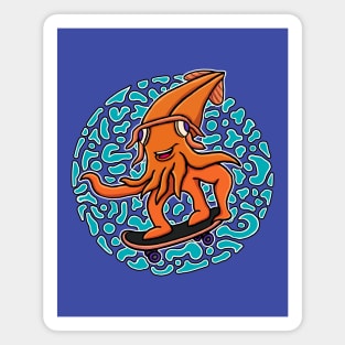 Skate Squid Magnet